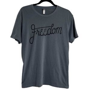 Next Level Freedom Short Sleeve Crew Neck Shirt Grey Size Medium